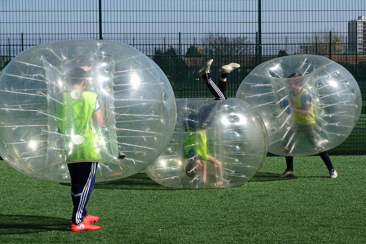 Bubble football kids party newcastle